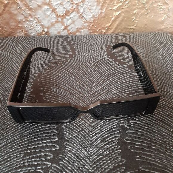 Zara Black Rectangular Slim Lense Acetate Sunglasses - Picture 9 of 11